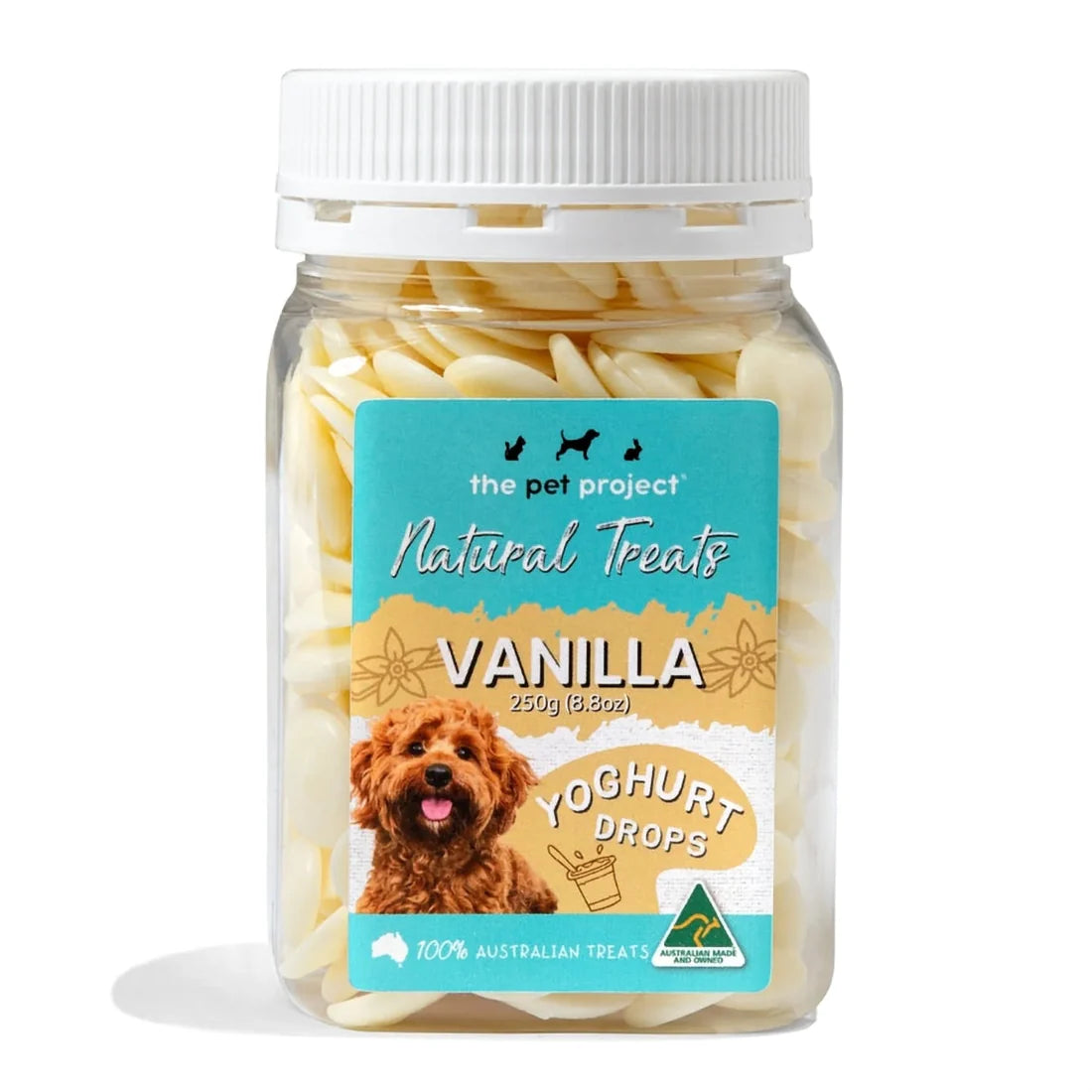 The Pet Project Vanilla Yoghurt Drops Dog Treats 250g