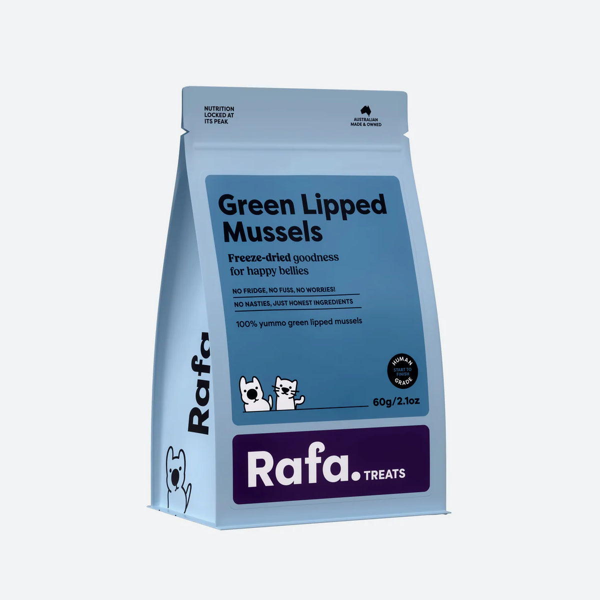RAFA Raw Freeze-Dried Treats | Human-Grade Green Lipped Mussels