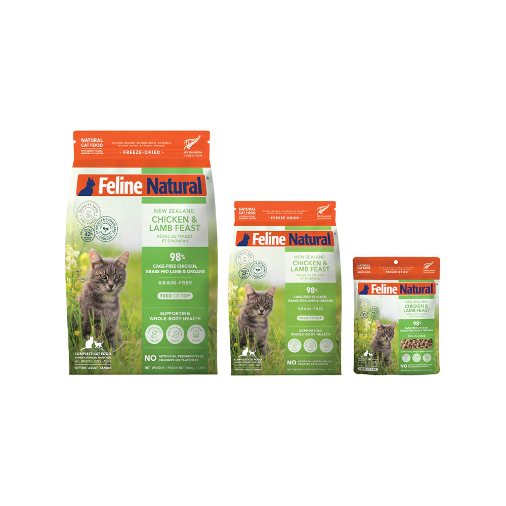 Feline Natural Chicken & Lamb Feast Freeze-Dried Cat Food 800g