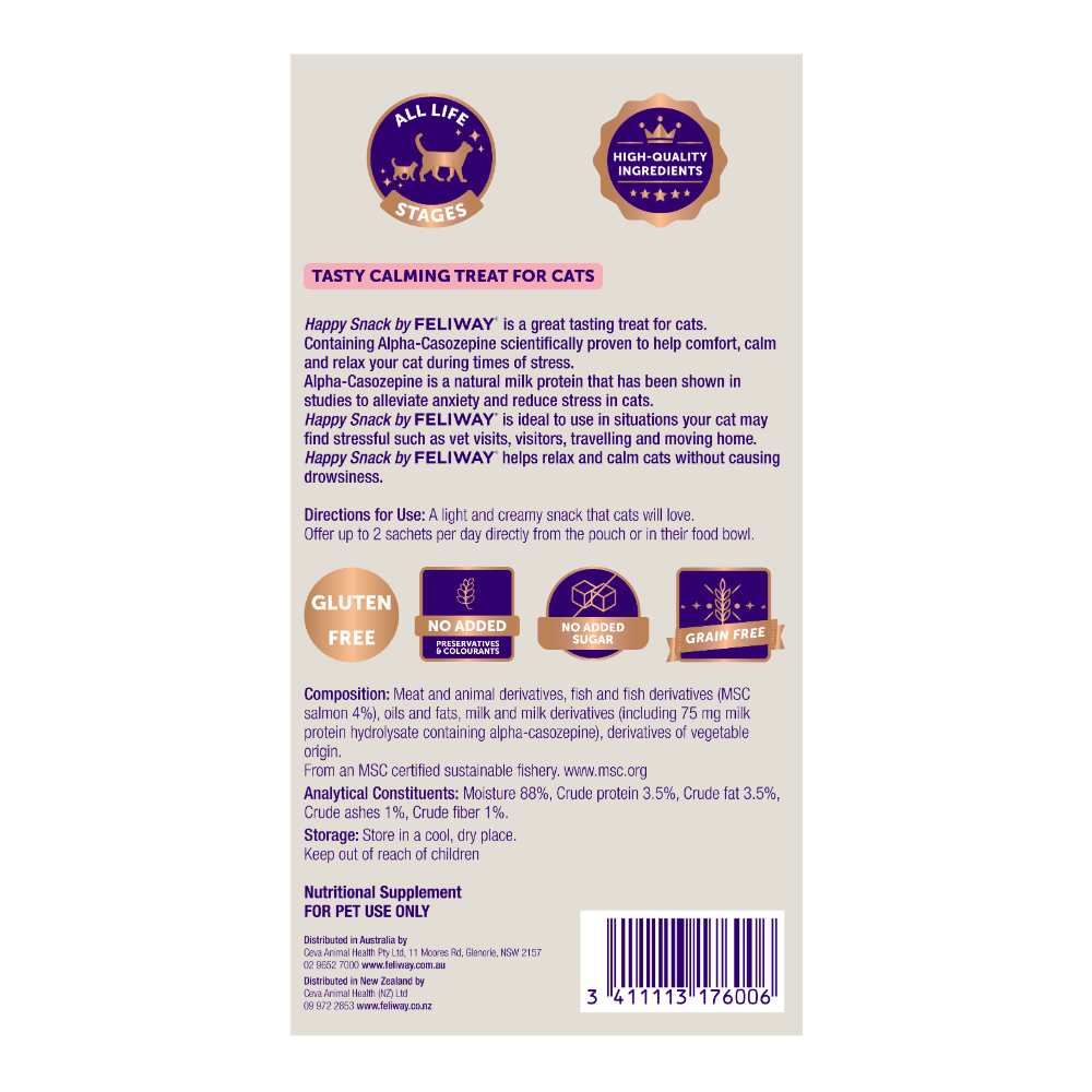 Feliway Happy Snack Calming Treat for Cats 6 x 15g