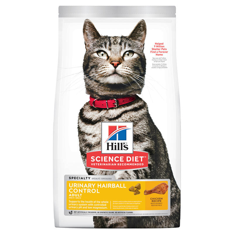 Hill's Science Diet Urinary Hairball Control Adult Dry Cat Food 3.17kg