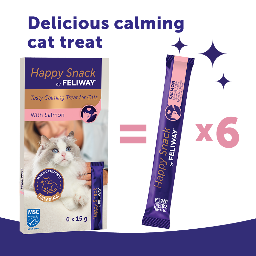 Feliway Happy Snack Calming Treat for Cats 6 x 15g