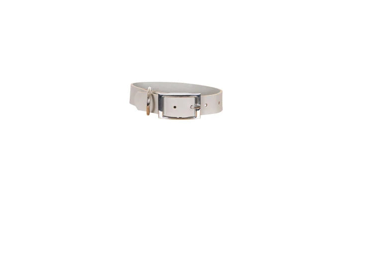 MOG AND BONE Genuine Leather Collar Grey L