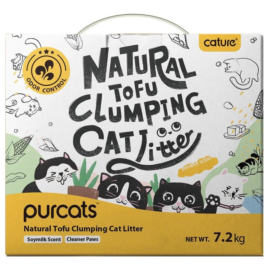 Cature 18L/7.2kg Milk Tofu Clumping Cat Litter Pellets Odour Control Flushable