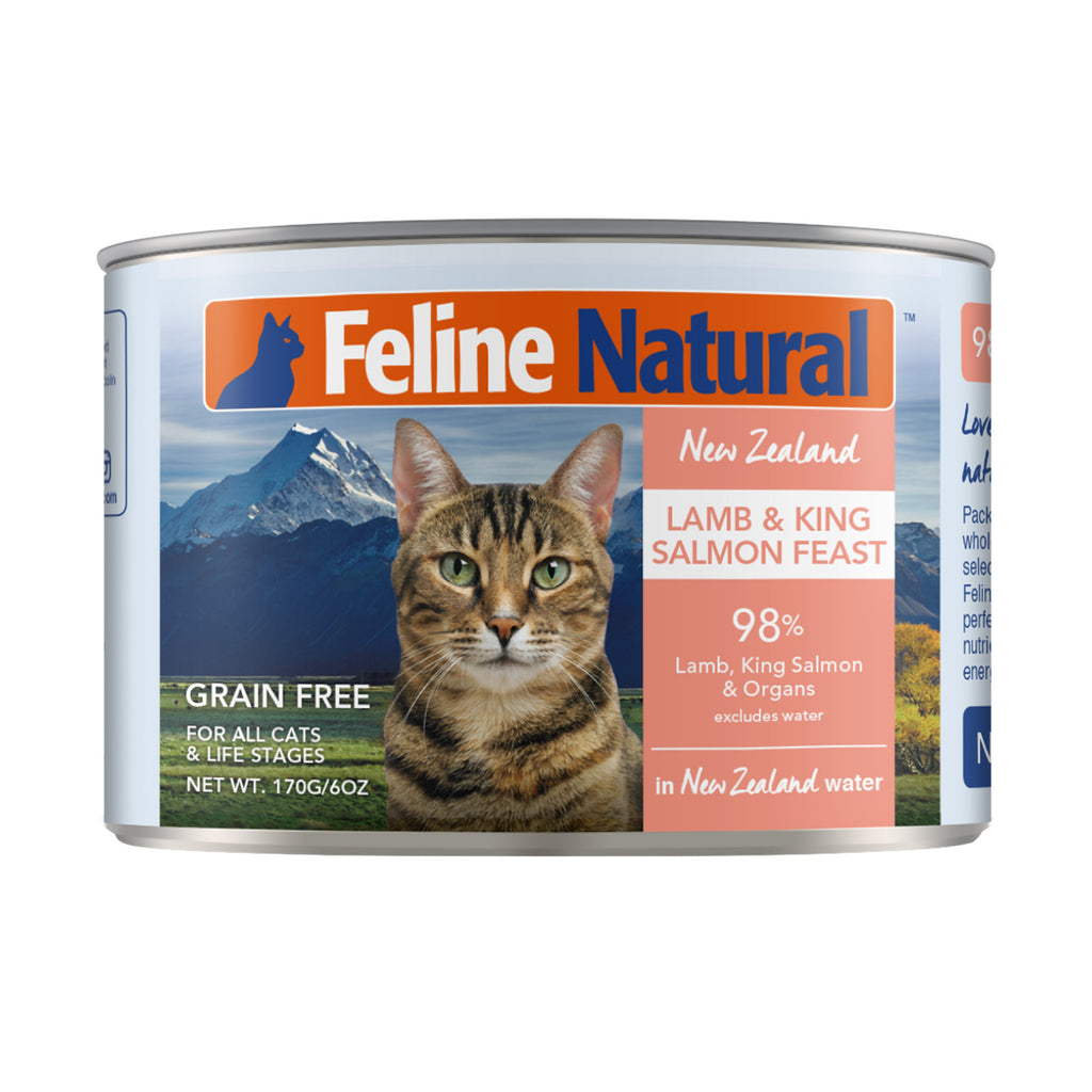 Feline Natural Premium Cat Wet Food Can 170g （Lamb & King Salmon Feast）