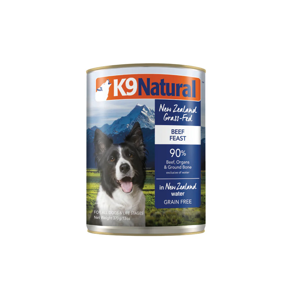 K9 NATURAL NZ BEEF & HOKI FEAST 370G 12PK
