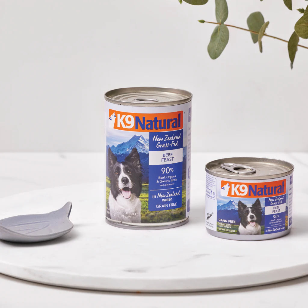 K9 NATURAL NZ BEEF & HOKI FEAST 370G 12PK