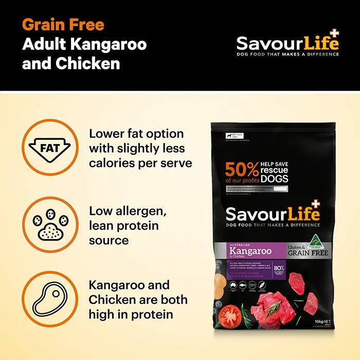 SavourLife Grain Free Adult Kangaroo and Chicken 2.5kg