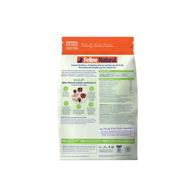 Feline Natural Chicken & Lamb Feast Freeze-Dried Cat Food