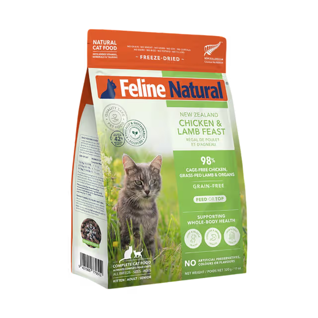 Feline Natural Chicken & Lamb Feast Freeze-Dried Cat Food