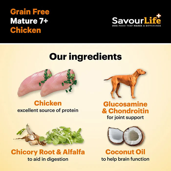 SavourLife Grain Free Mature 7+ with Chicken 2.5kg