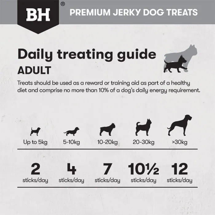 BLACK HAWK DOG TREATS BEEF JERKY STICKS 100G