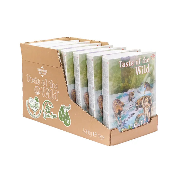 Taste of the Wild Salmon and Herring with Fruit and Vegetables Tray Dog Wet Food 390g