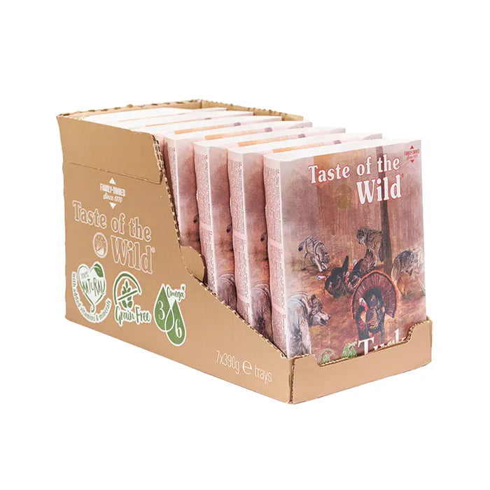 Taste of the Wild Turkey and Duck with Fruit and Vegetables Tray Dog Wet Food 390g