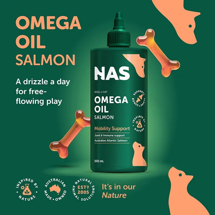 Natural Animal Solutions Salmon Omega Oil For Dogs and Cats 500ml