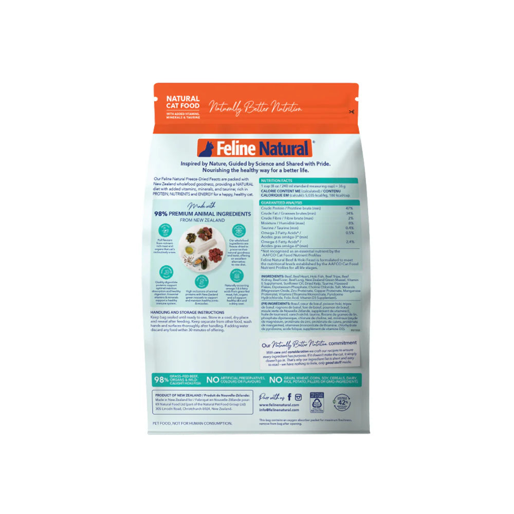 Feline Natural Beef & Hoki Feast Freeze-Dried Cat Food