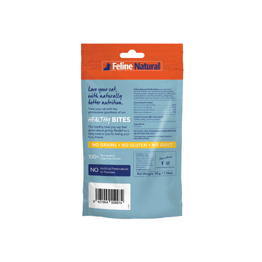 Feline Natural Chicken Healthy Bites Cat Treats 50g