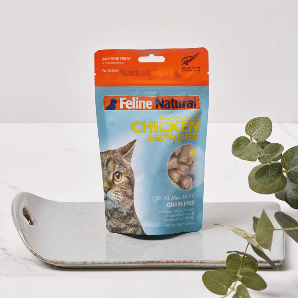 Feline Natural Chicken Healthy Bites Cat Treats 50g