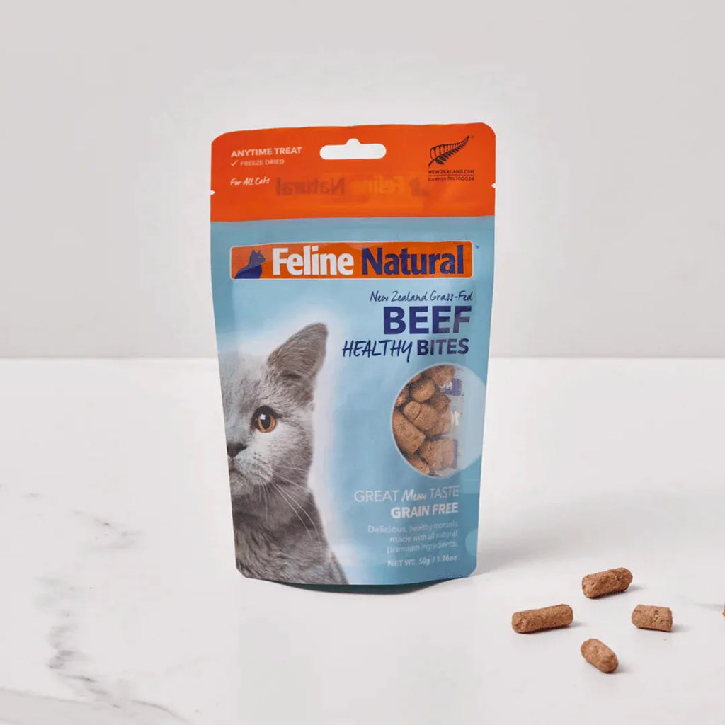Feline Natural Beef Healthy Bites Cat Treats 50g