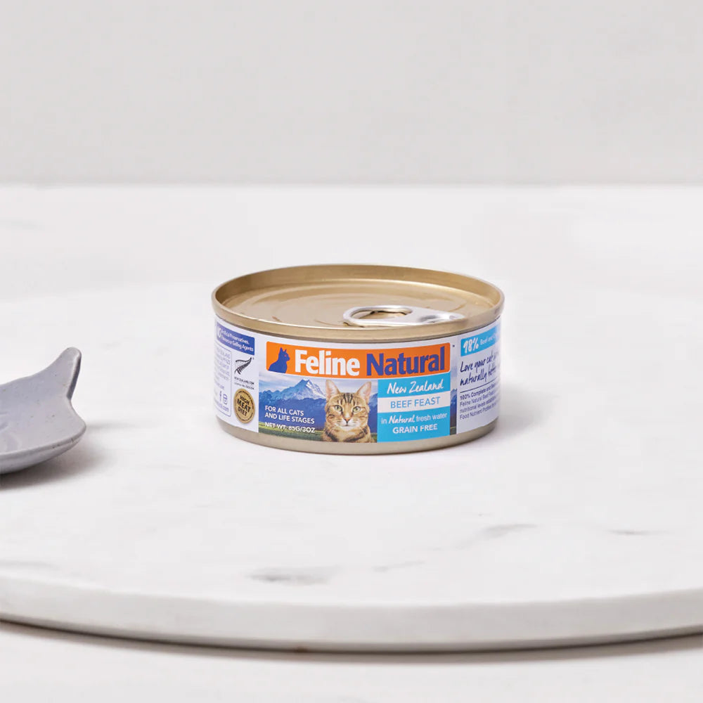 Feline Natural Premium Cat Wet Food Can 85g (BEEF FEAST)