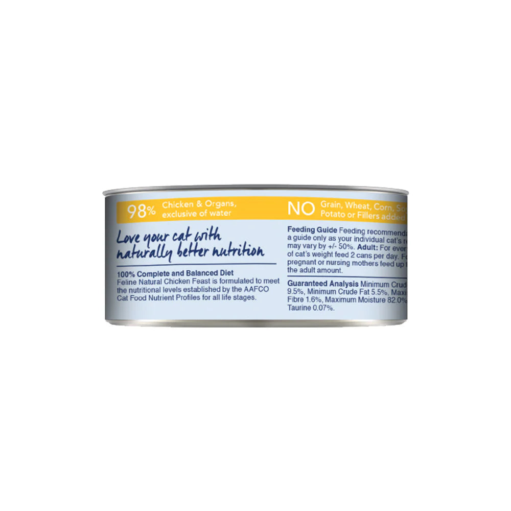 Feline Natural Premium Cat Wet Food Can 85g (CHICKEN FEAST)