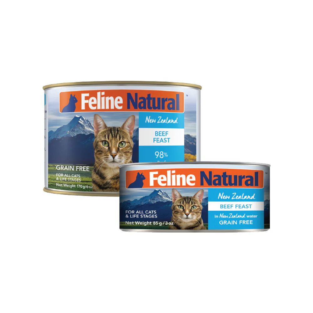 Feline Natural Premium Cat Wet Food Can 85g (BEEF FEAST)