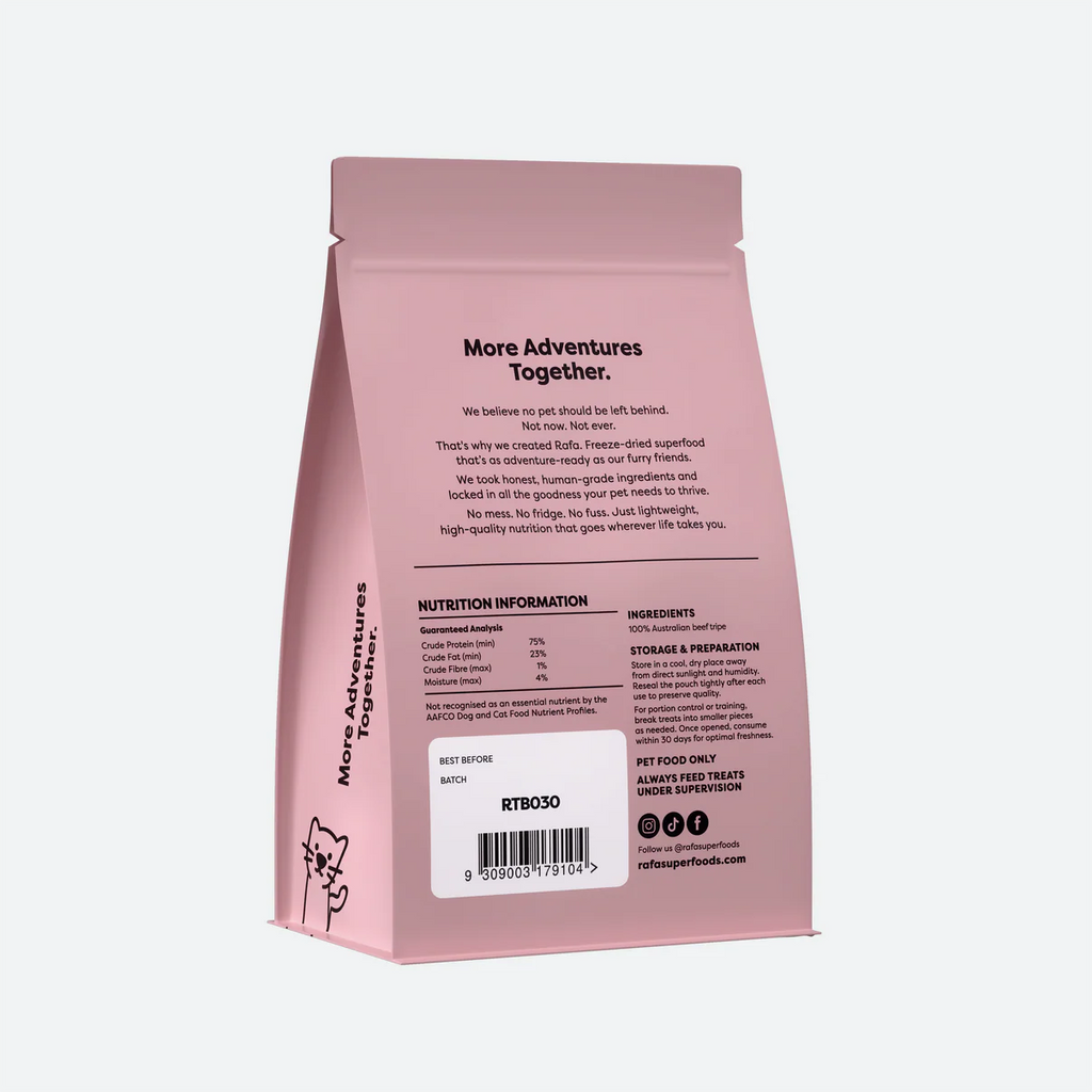 RAFA Raw Freeze-Dried Treats | Human-Grade Beef Tripe