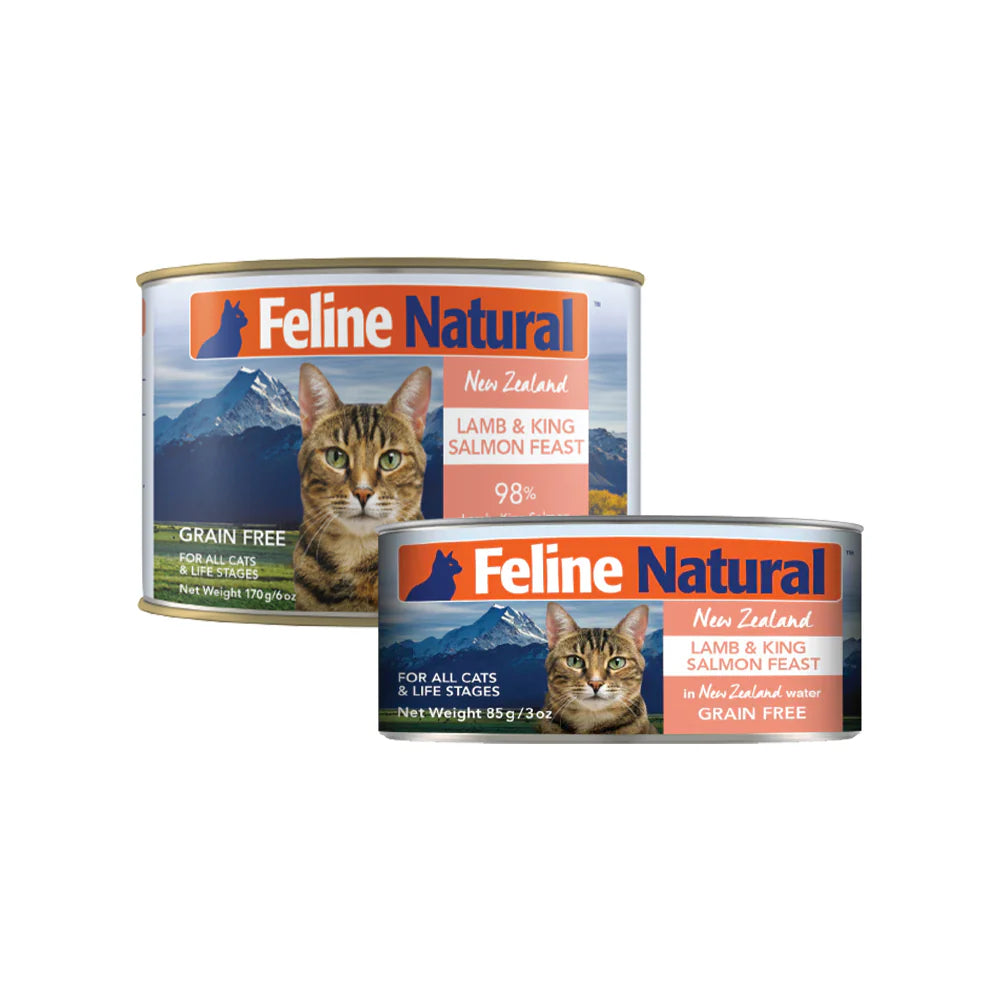 Feline Natural Premium Cat Wet Food Can 85g (LAMB & KING SALMON FEAST)