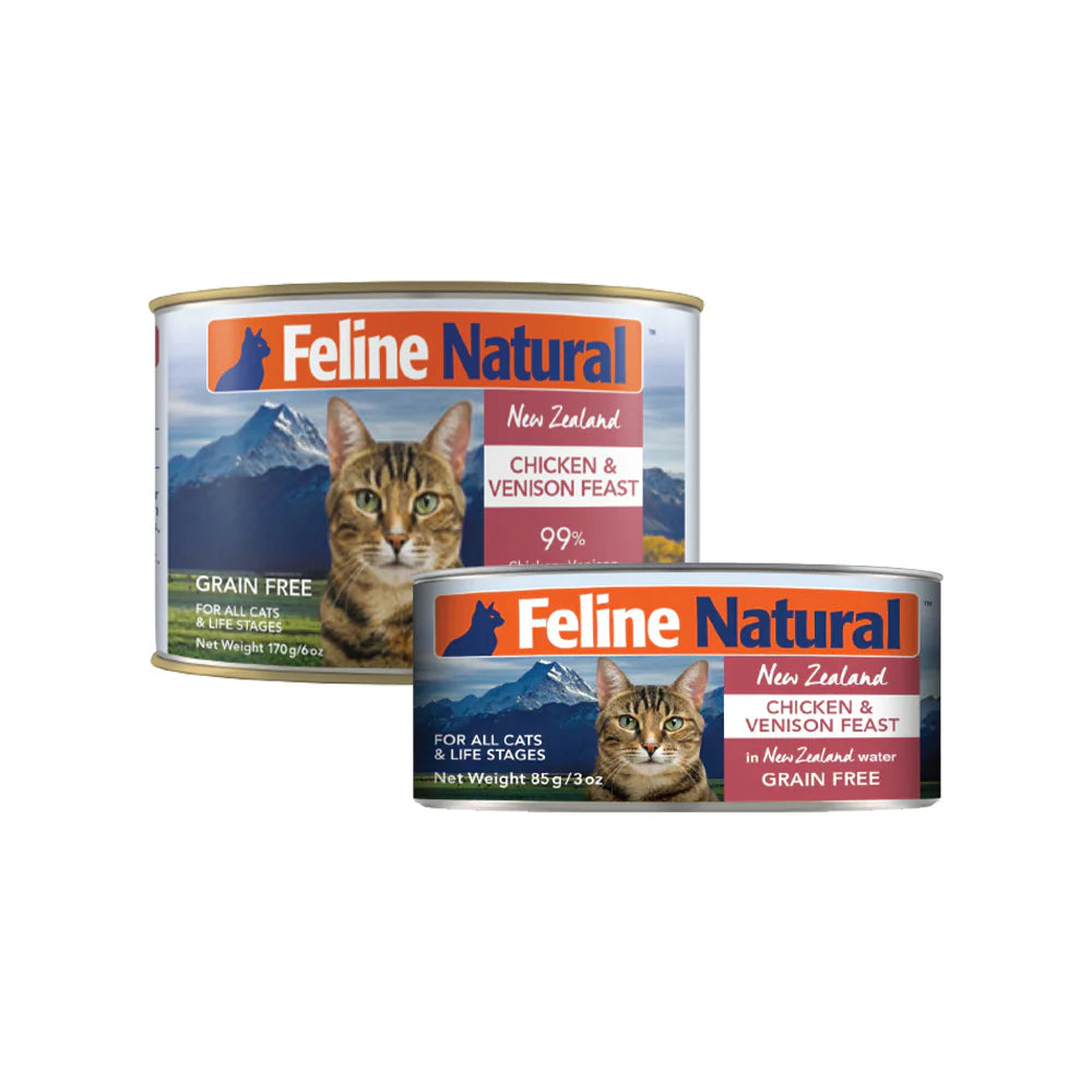Feline Natural Premium Cat Wet Food Can 85g (CHICKEN & VENSION FEAST)