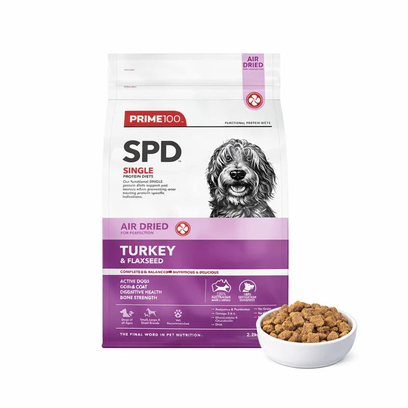 Prime100 SPD Air Dried Turkey & Flaxseed 2.2kg
