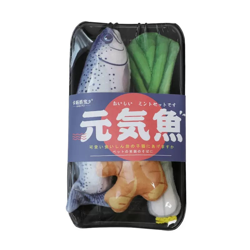 Pawpular Cat Toy Seafood Fish Set Box B