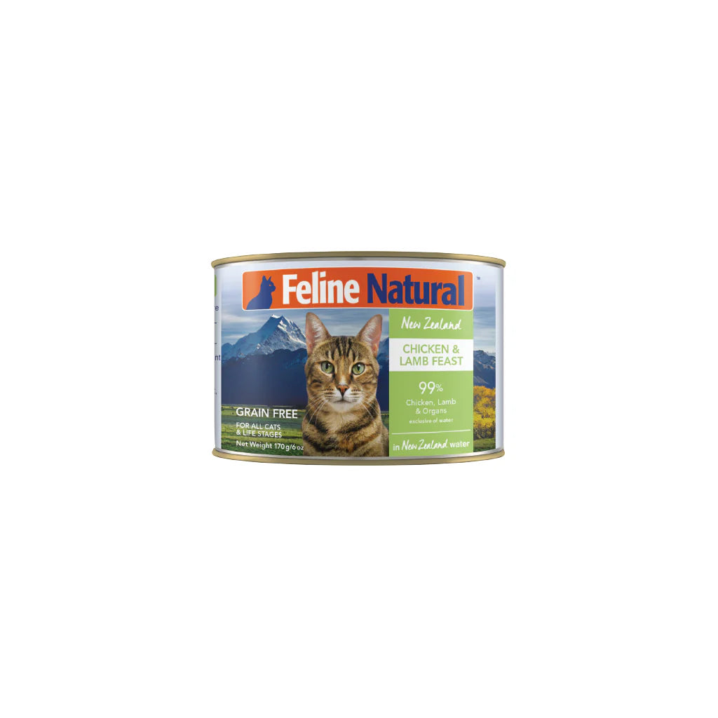 Feline Natural Premium Cat Wet Food Can 170g （Chicken & Lamb Feast）