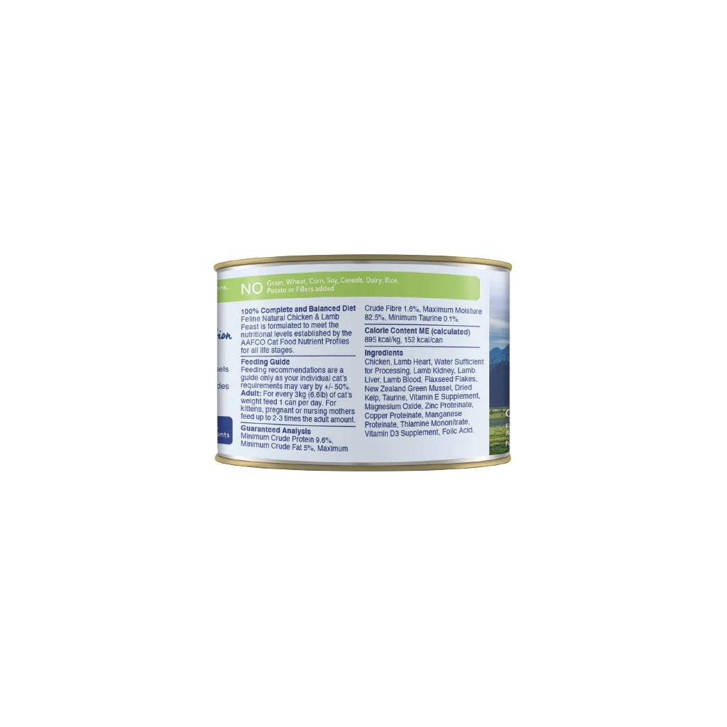 Feline Natural Premium Cat Wet Food Can 170g （Chicken & Lamb Feast）