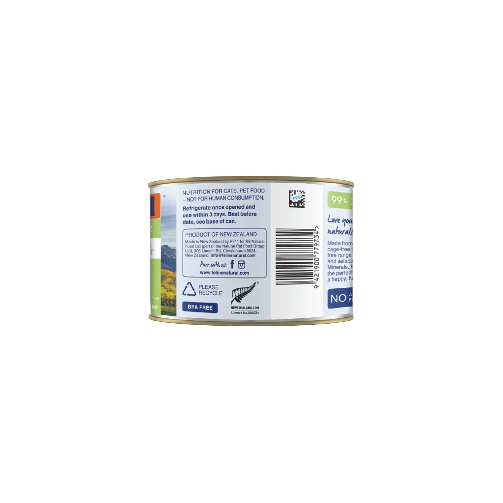 Feline Natural Premium Cat Wet Food Can 170g （Chicken & Lamb Feast）