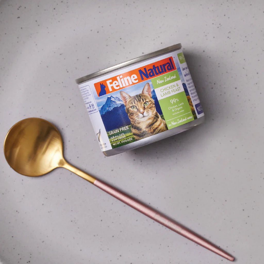 Feline Natural Premium Cat Wet Food Can 170g （Chicken & Lamb Feast）