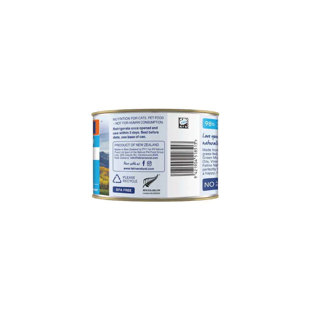 Feline Natural Premium Cat Wet Food Can 170g （Beef Feast）