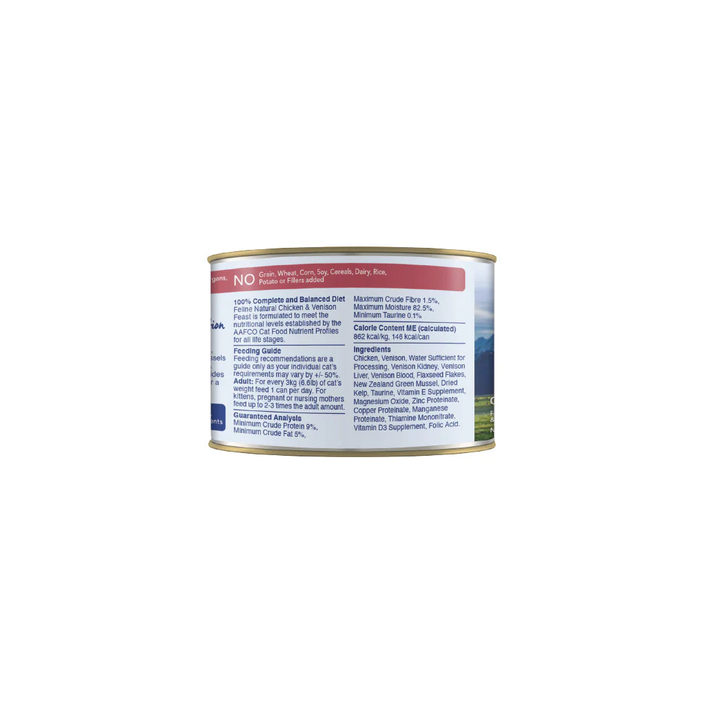 Feline Natural Premium Cat Wet Food Can 170g （Chicken & Venison Feast）