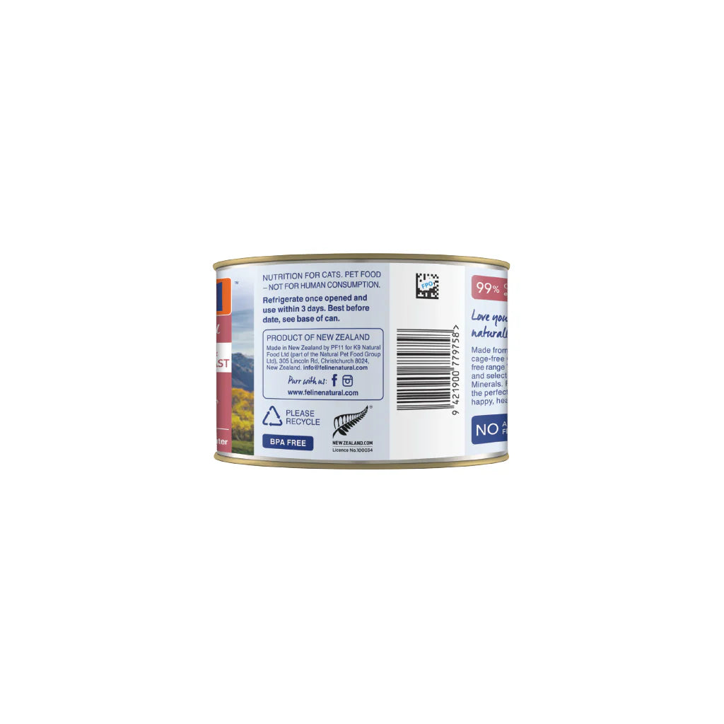 Feline Natural Premium Cat Wet Food Can 170g （Chicken & Venison Feast）
