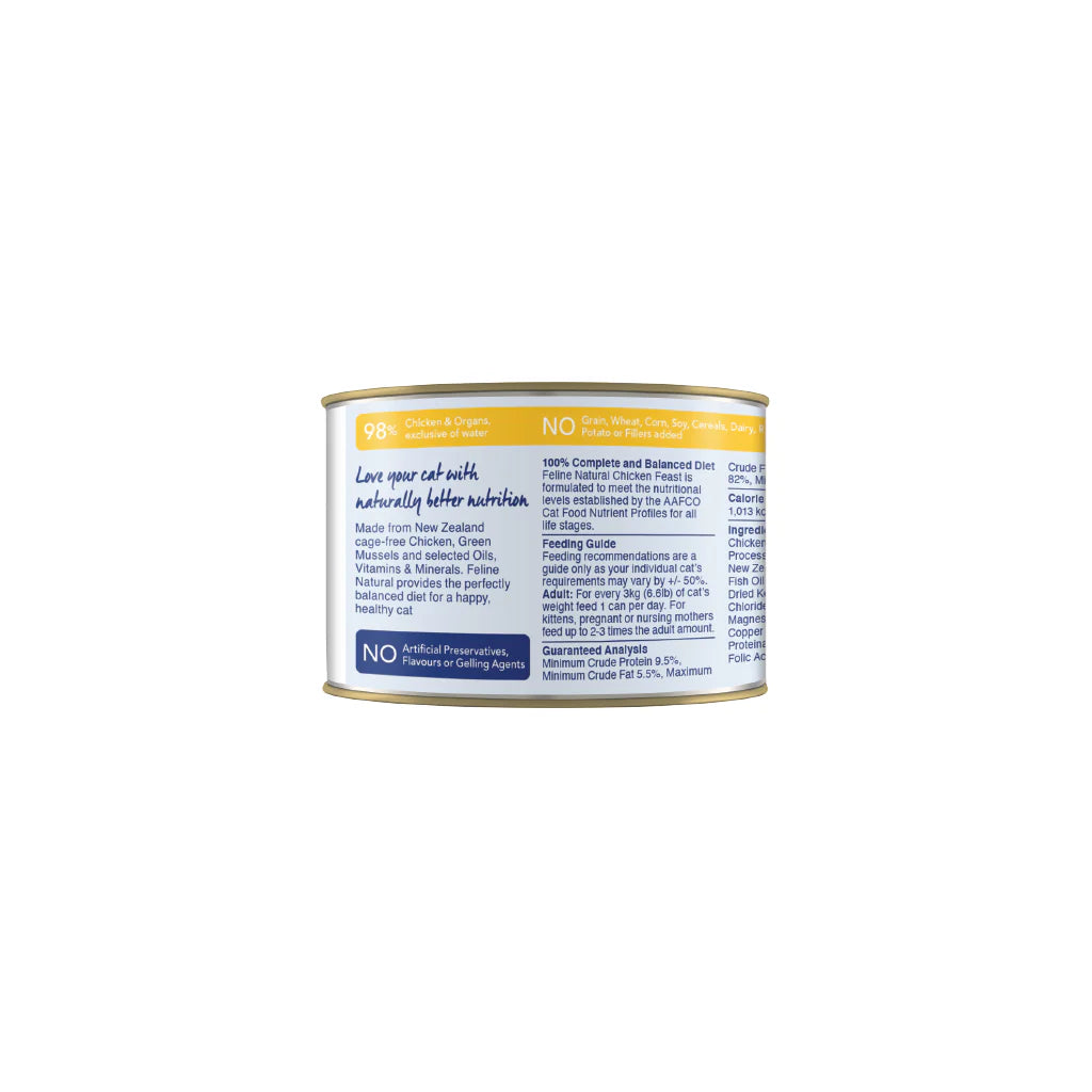 Feline Natural Premium Cat Wet Food Can 170g （Chicken Feast）