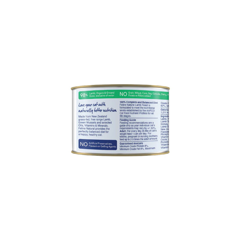 Feline Natural Premium Cat Wet Food Can 170g （Lamb Feast）