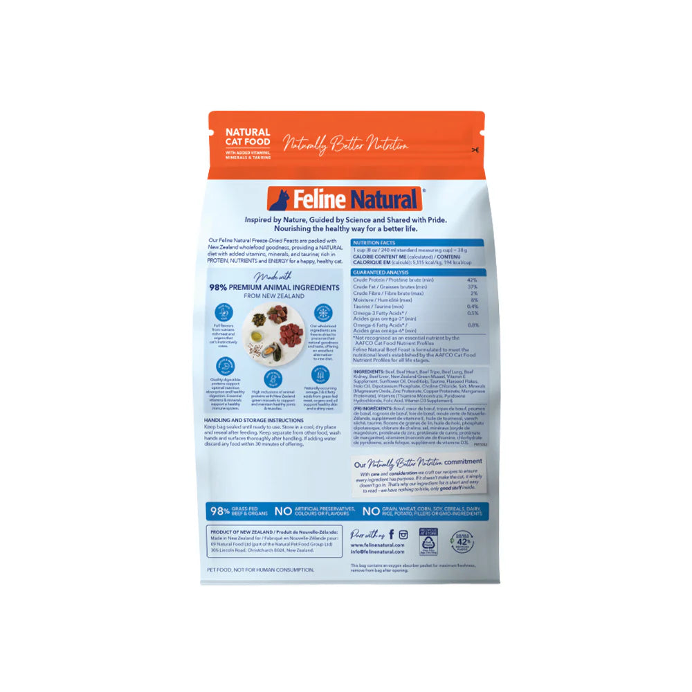 Feline Natural Beef Feast Freeze-Dried Cat Food