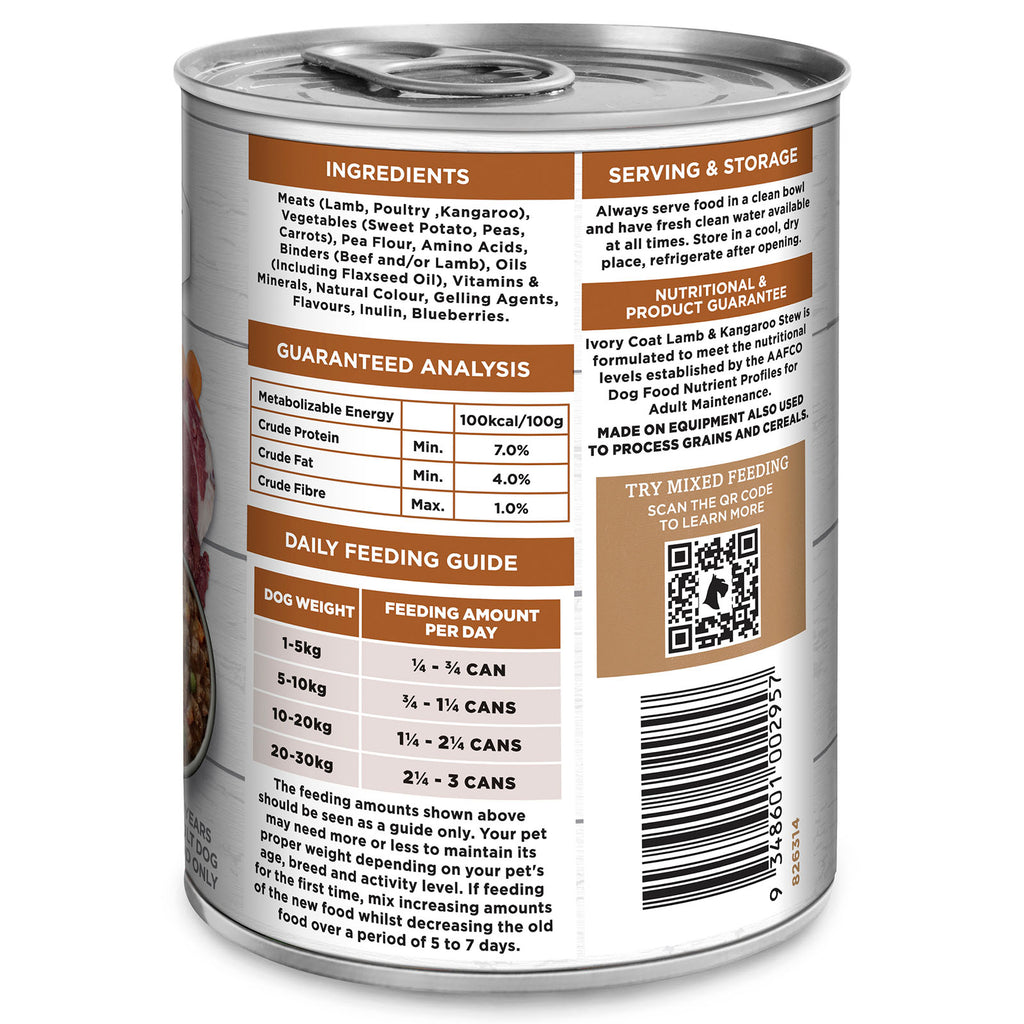 IVORY COAT LAMB & KANGAROO STEW 400G