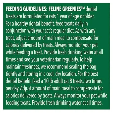 Greenies Cat Treats Dental Savoury Salmon Flavour 130g