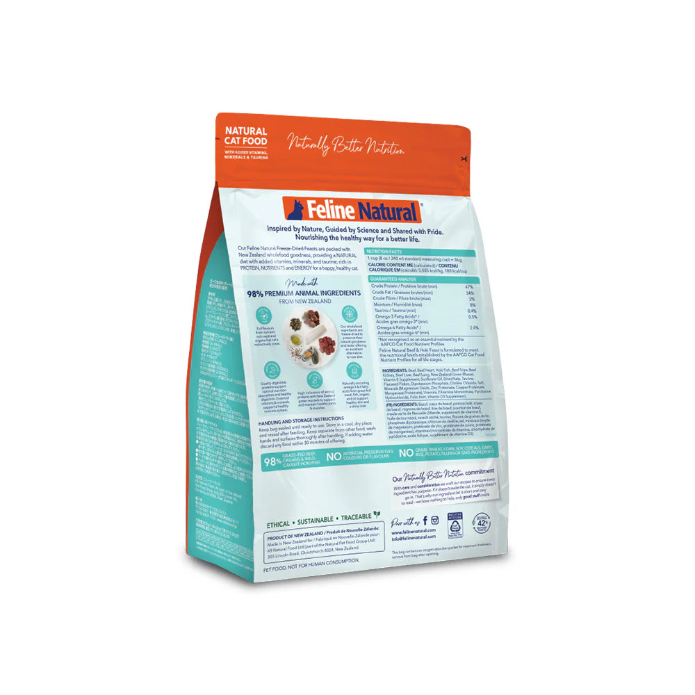 Feline Natural Beef & Hoki Feast Freeze-Dried Cat Food