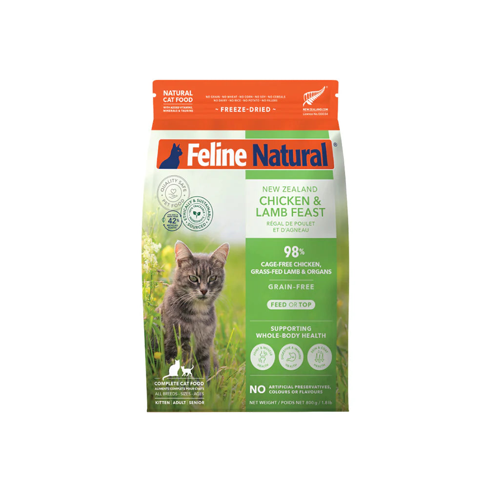 Feline Natural Chicken & Lamb Feast Freeze-Dried Cat Food 800g