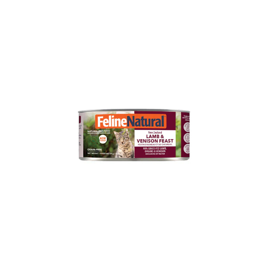 FELINE NATURAL NZ LAMB & VENISON FEAST 170G (OM12)