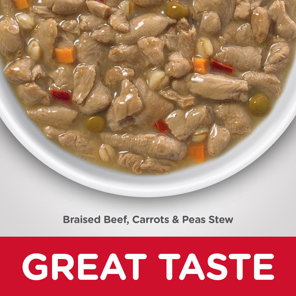 HILLS DOG ADULT BEEF CARROT & PEAS STEW 354G 12PK