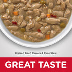HILLS DOG ADULT BEEF CARROT & PEAS STEW 354G 12PK