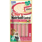 INABA CAT CHURU PUREE HAIRBALL CONTROL CHICKEN 56G 6PK