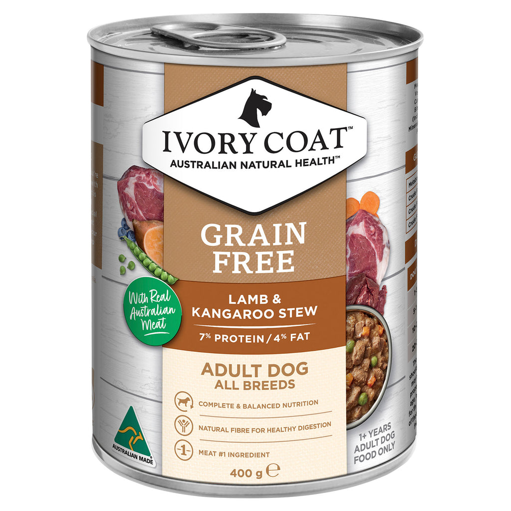 IVORY COAT LAMB & KANGAROO STEW 400G